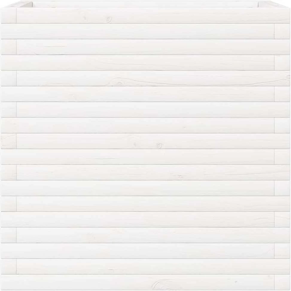 Sodo lovelis, baltas, 70x40x68,5cm, pušies medienos masyvas