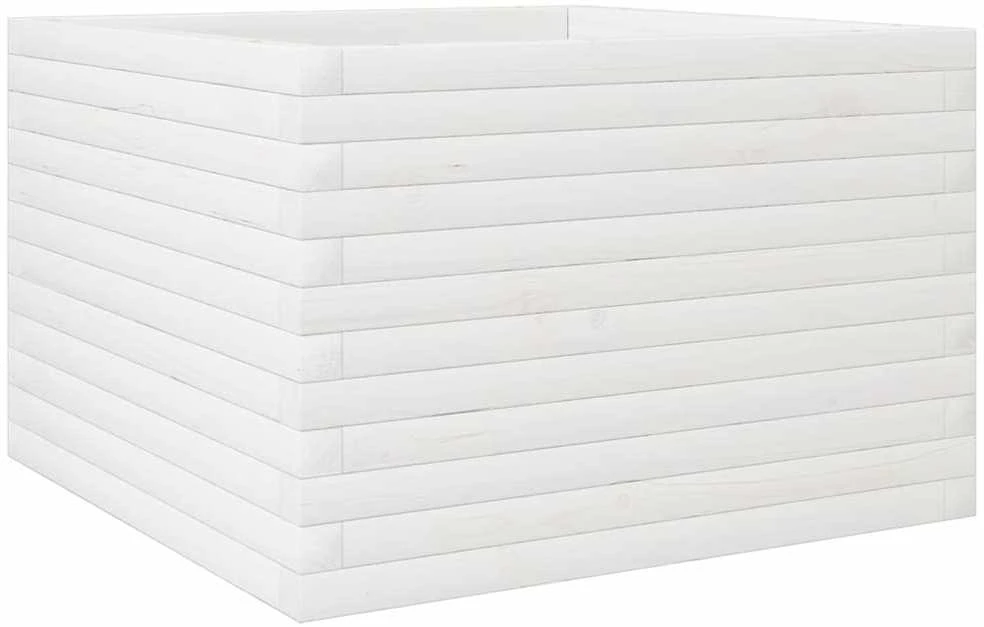 Sodo lovelis, baltas, 70x70x45,5cm, pušies medienos masyvas