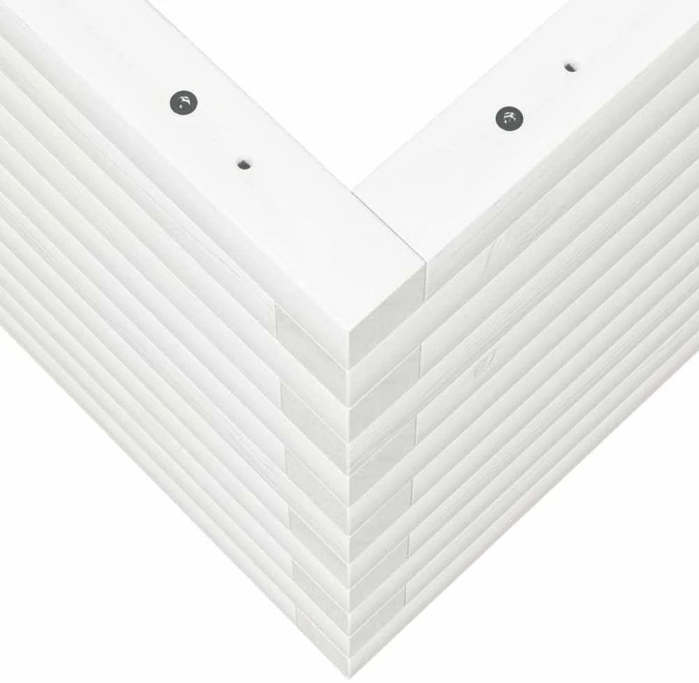 Sodo lovelis, baltas, 90x40x45,5cm, pušies medienos masyvas