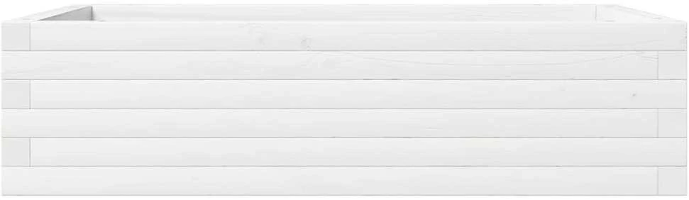 Sodo lovelis, baltas, 90x60x23cm, pušies medienos masyvas