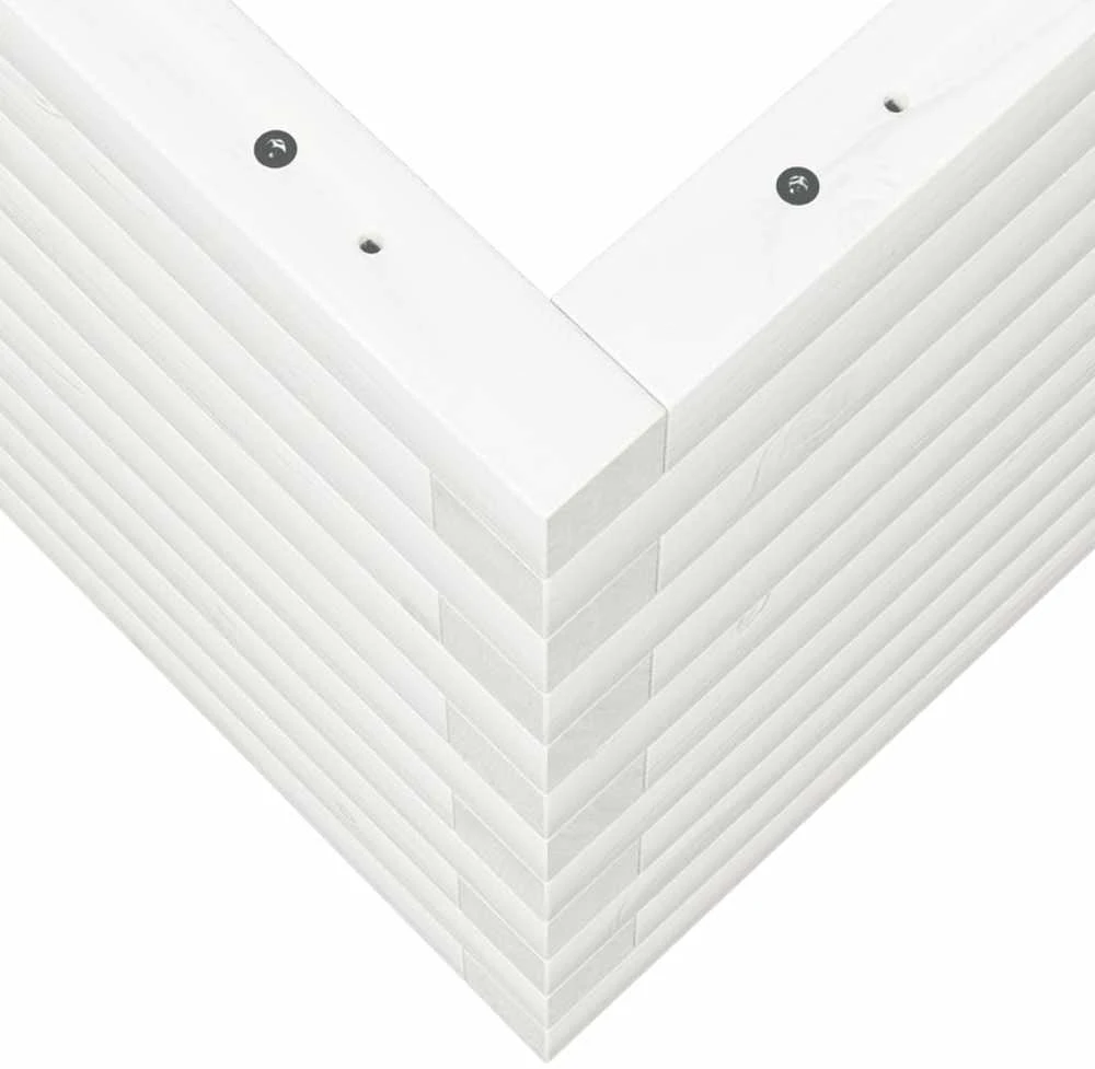 Sodo lovelis, baltas, 90x60x45,5cm, pušies medienos masyvas