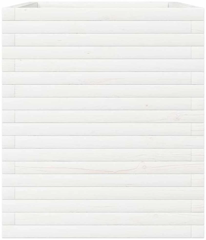 Sodo lovelis, baltas, 90x60x68,5cm, pušies medienos masyvas