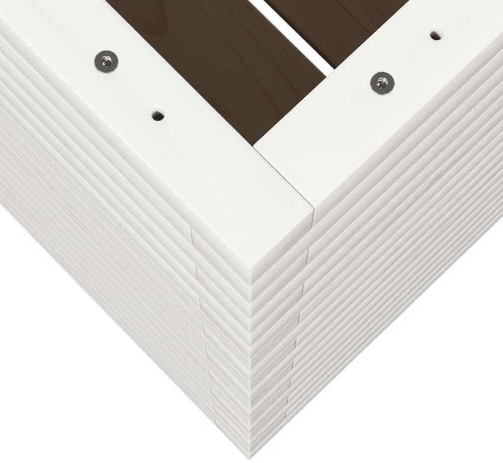 Sodo lovelis, baltas, 90x60x72,5cm, pušies medienos masyvas