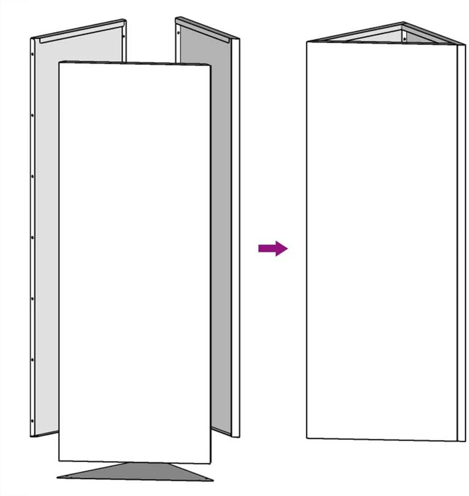 Sodo lovelis, baltos spalvos, 40x34,5x75cm, plienas, trikampis
