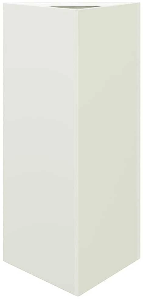 Sodo lovelis, baltos spalvos, 40x34,5x75cm, plienas, trikampis