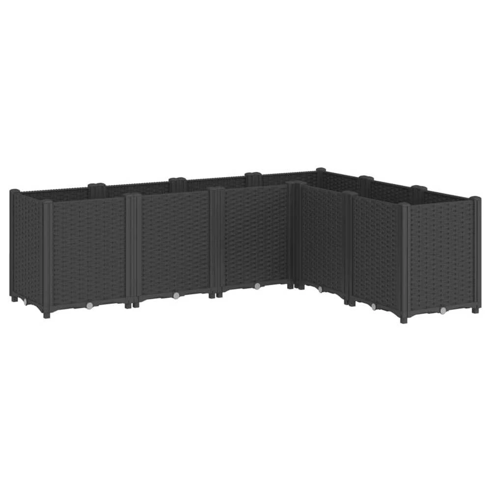 Sodo lovelis, juodos spalvos, 160x120x53cm, PP