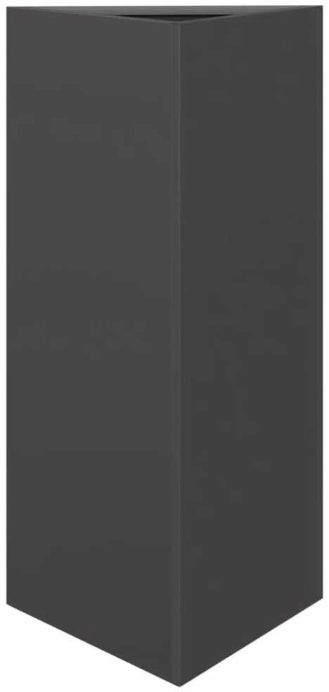 Sodo lovelis, juodos spalvos, 40x34,5x75cm, plienas, trikampis