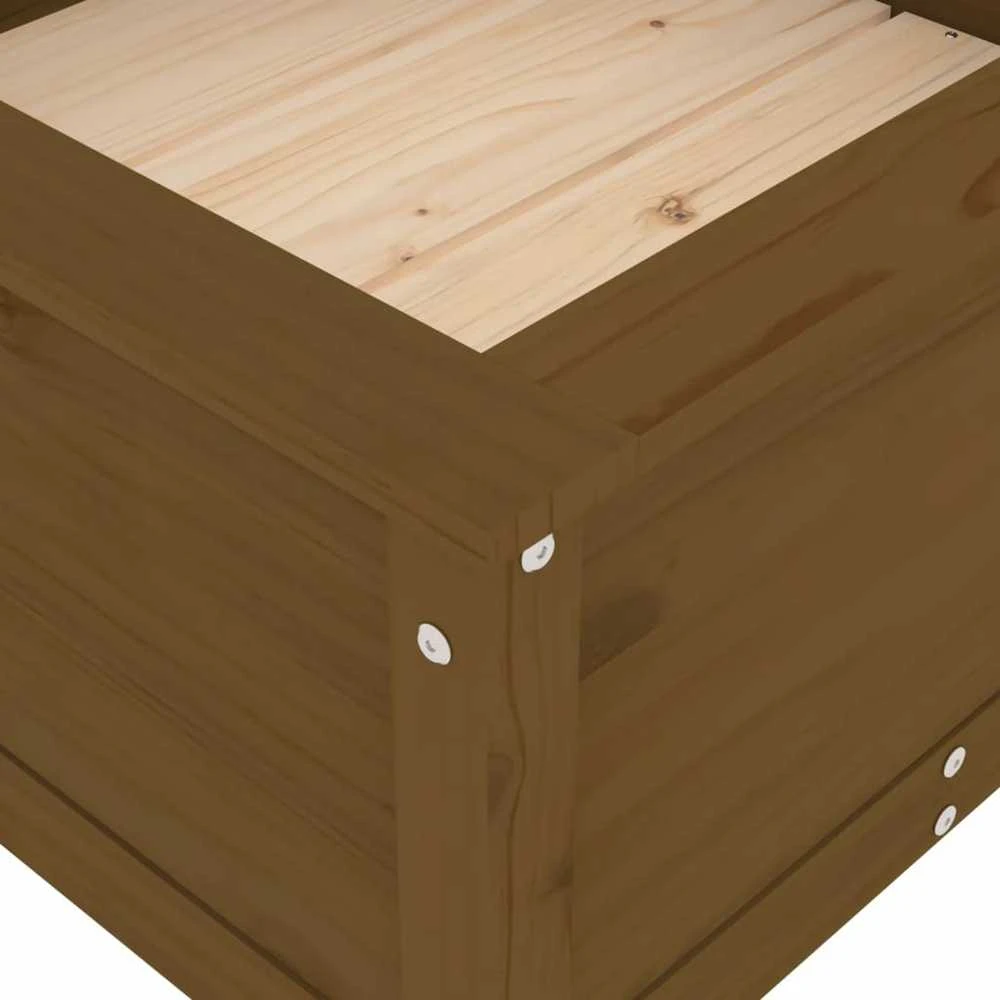 Sodo lovelis, medaus rudas, 82,5x82,5x39cm, pušies masyvas
