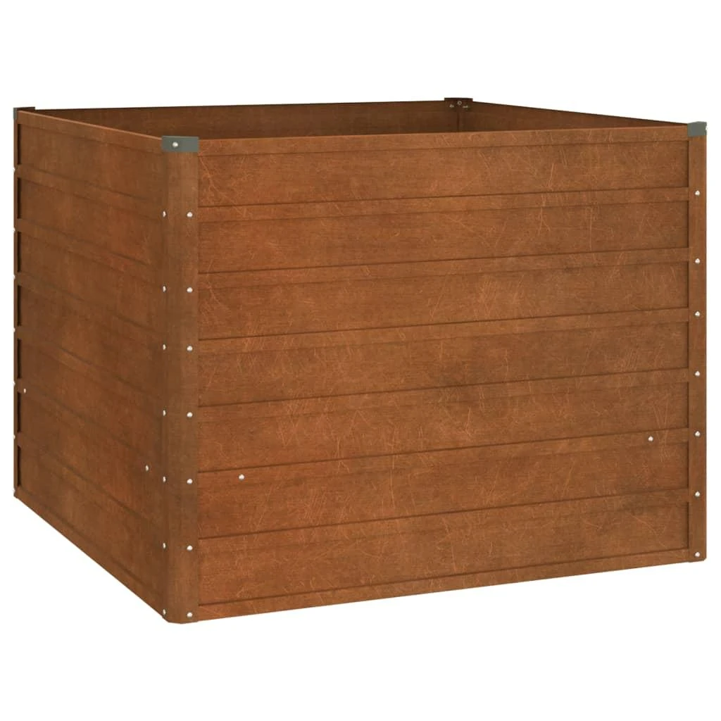 Aukštas sodo lovelis, rūdžių, 100x100x77cm, Corten plienas