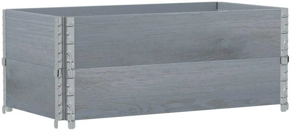 Sodo lovelis, pilkas, 100x50cm, pušies medienos masyvas