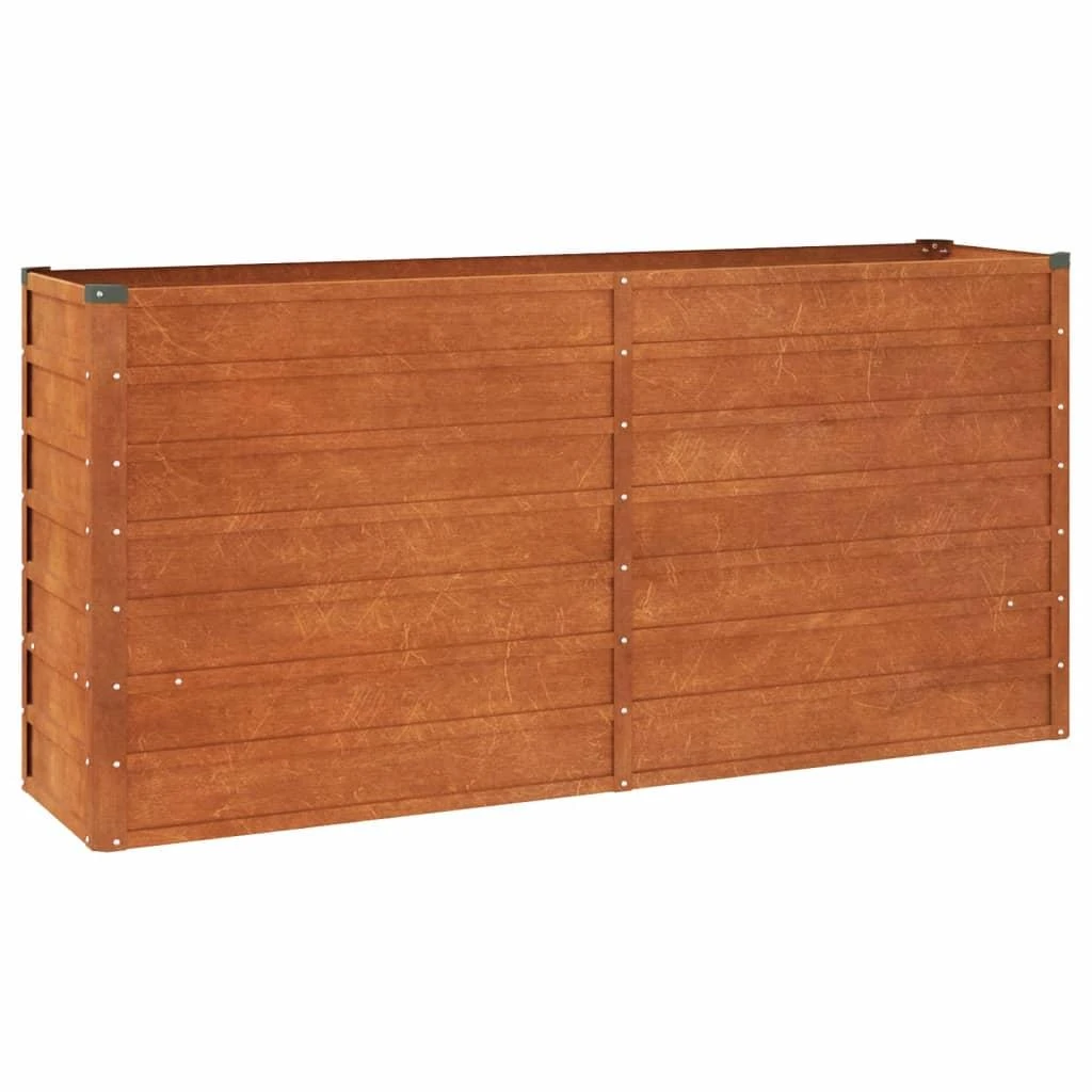 Aukštas sodo lovelis, rūdžių, 160x40x77cm, Corten plienas