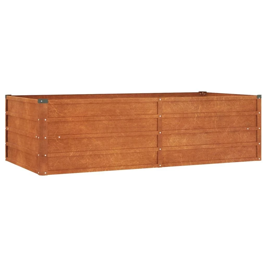 Aukštas sodo lovelis, rūdžių, 160x80x45cm, Corten plienas