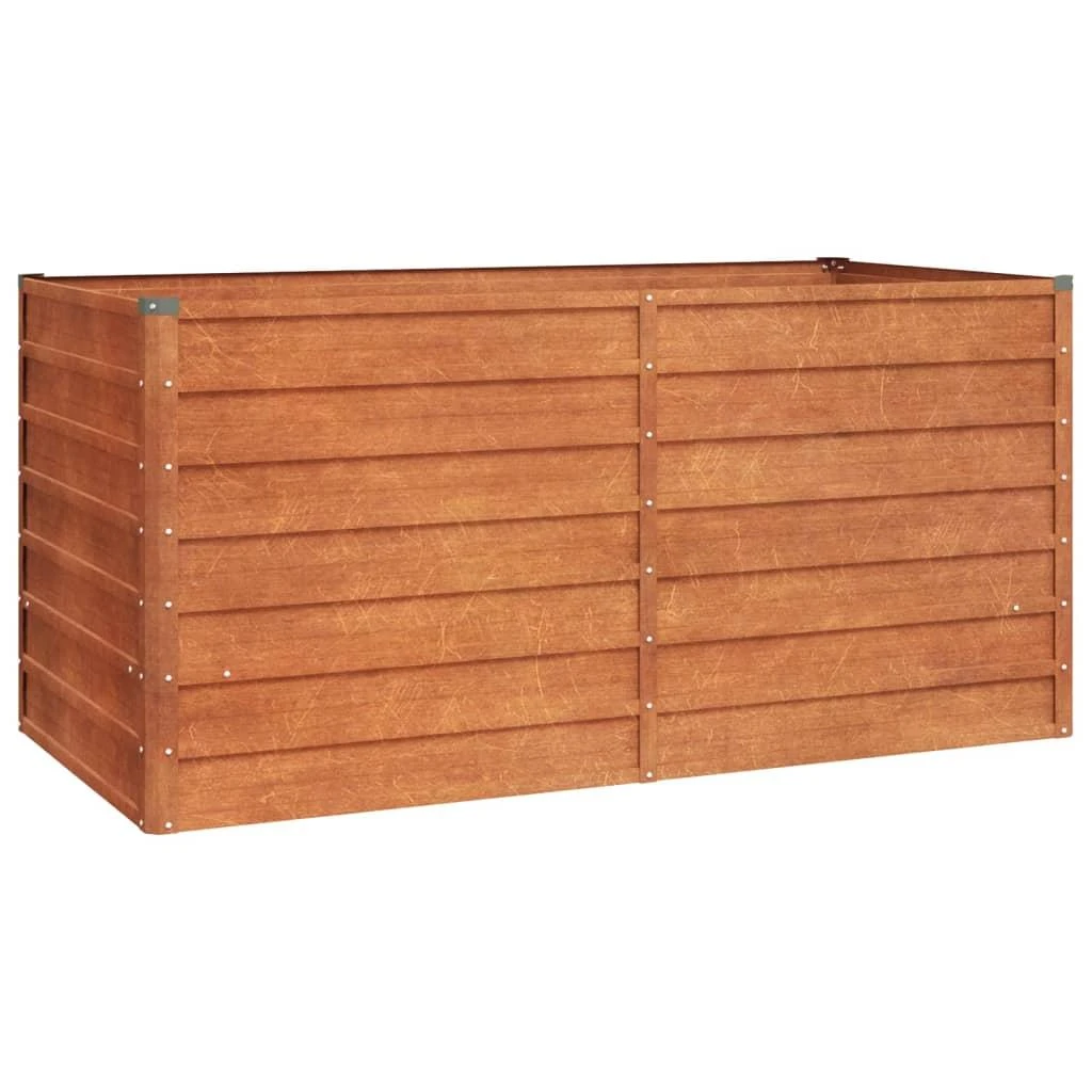 Aukštas sodo lovelis, rūdžių, 160x80x77cm, Corten plienas