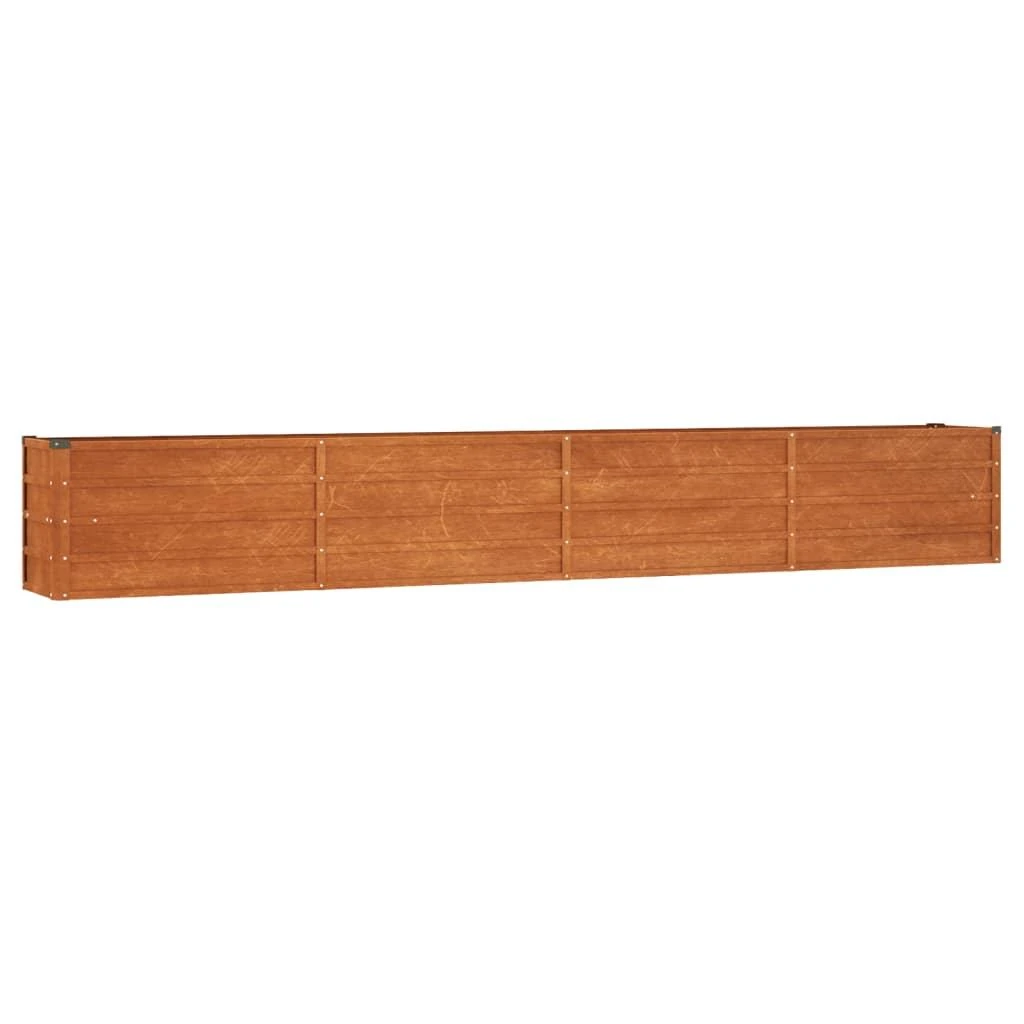 Aukštas sodo lovelis, rūdžių, 320x40x45cm, Corten plienas