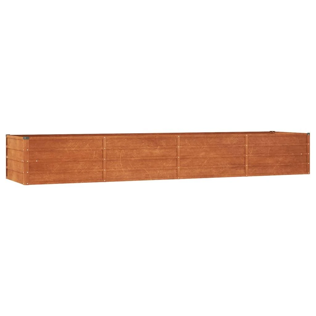 Aukštas sodo lovelis, rūdžių, 320x80x45cm, Corten plienas