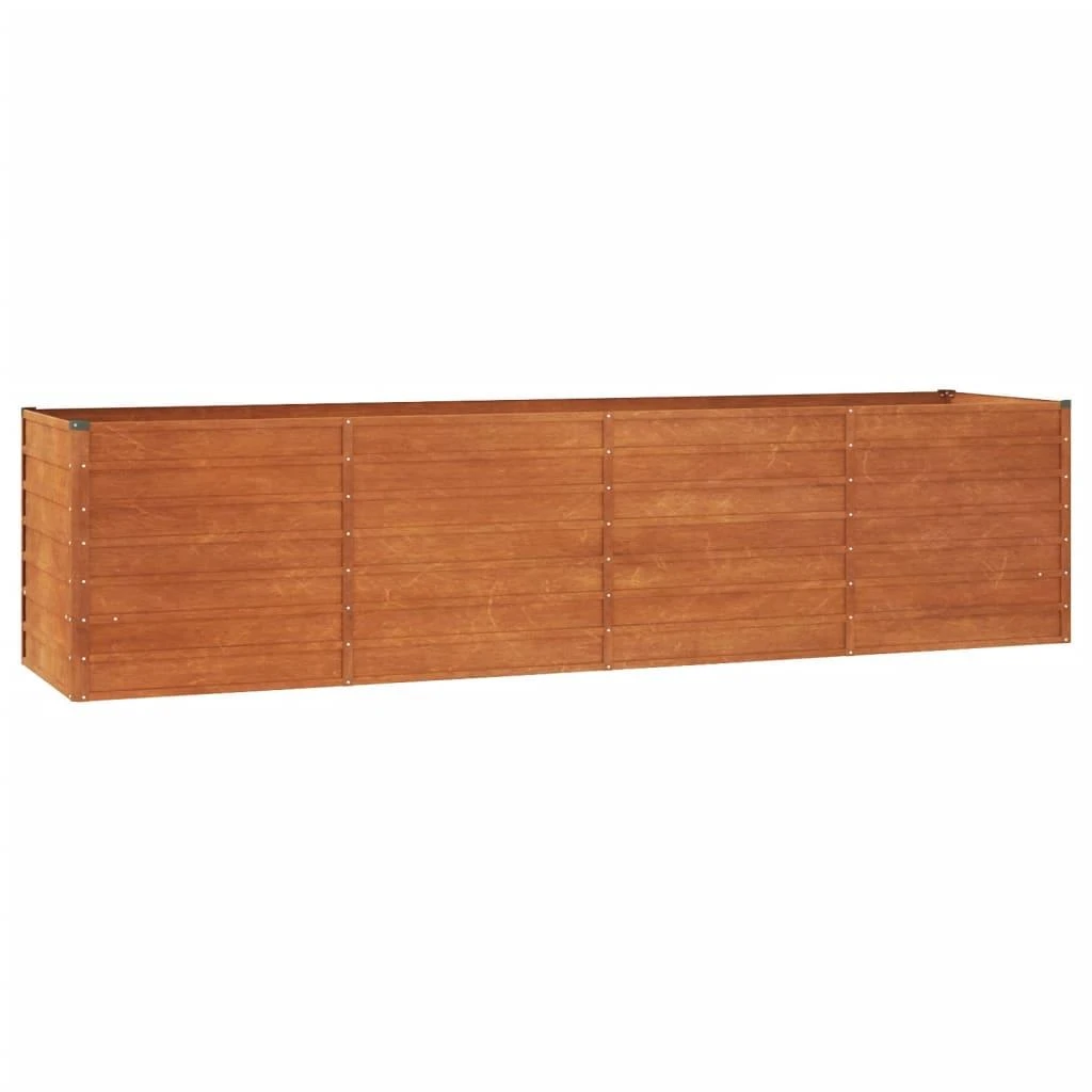 Aukštas sodo lovelis, rūdžių, 320x80x77cm, Corten plienas