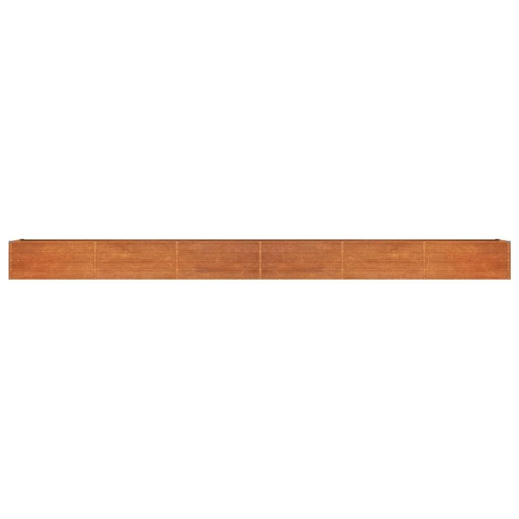Aukštas sodo lovelis, rūdžių, 600x80x45cm, Corten plienas