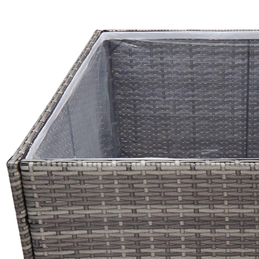 Sodo lovelis, pilkos spalvos, 157x80x80cm, poliratanas