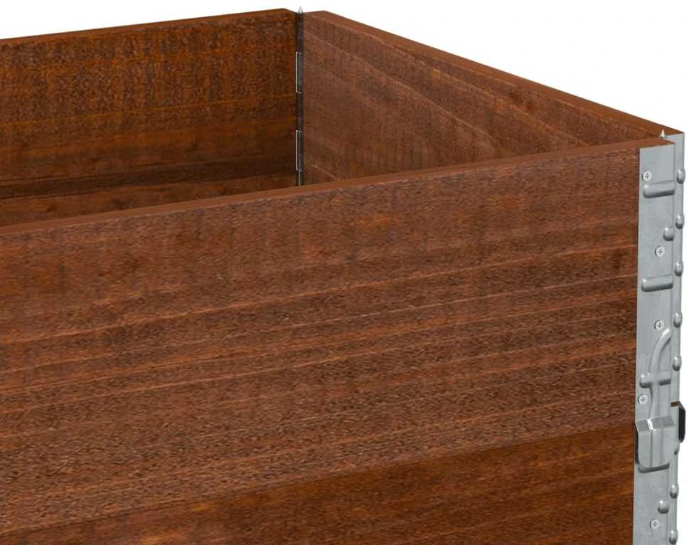 Sodo lovelis, rudas, 100x50cm, pušies medienos masyvas