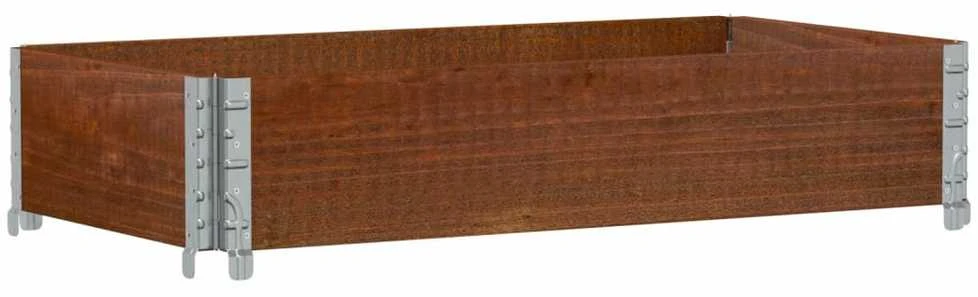 Sodo lovelis, rudas, 100x50cm, pušies medienos masyvas