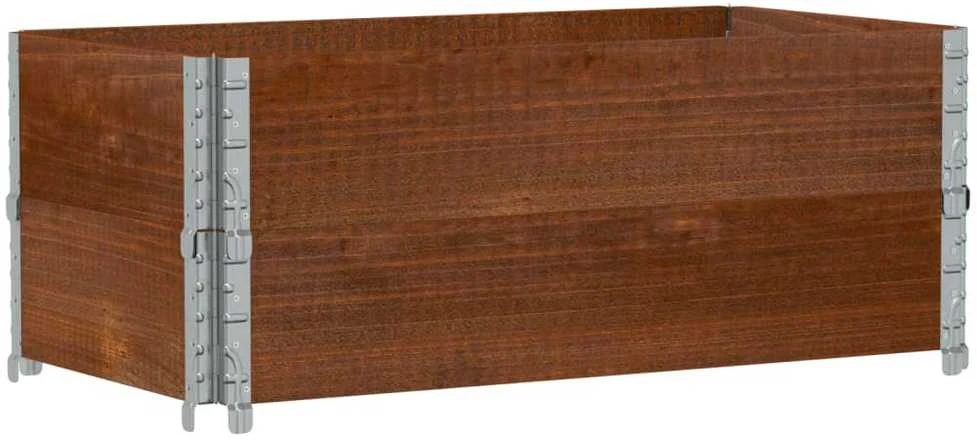 Sodo lovelis, rudas, 100x50cm, pušies medienos masyvas