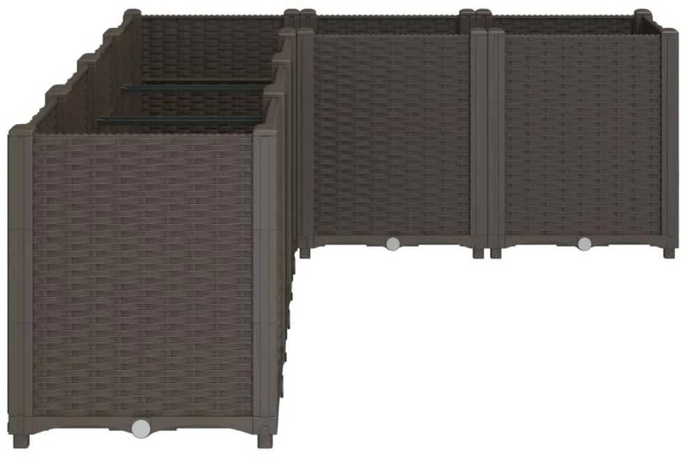 Sodo lovelis, rudos spalvos, 160x120x53cm, PP