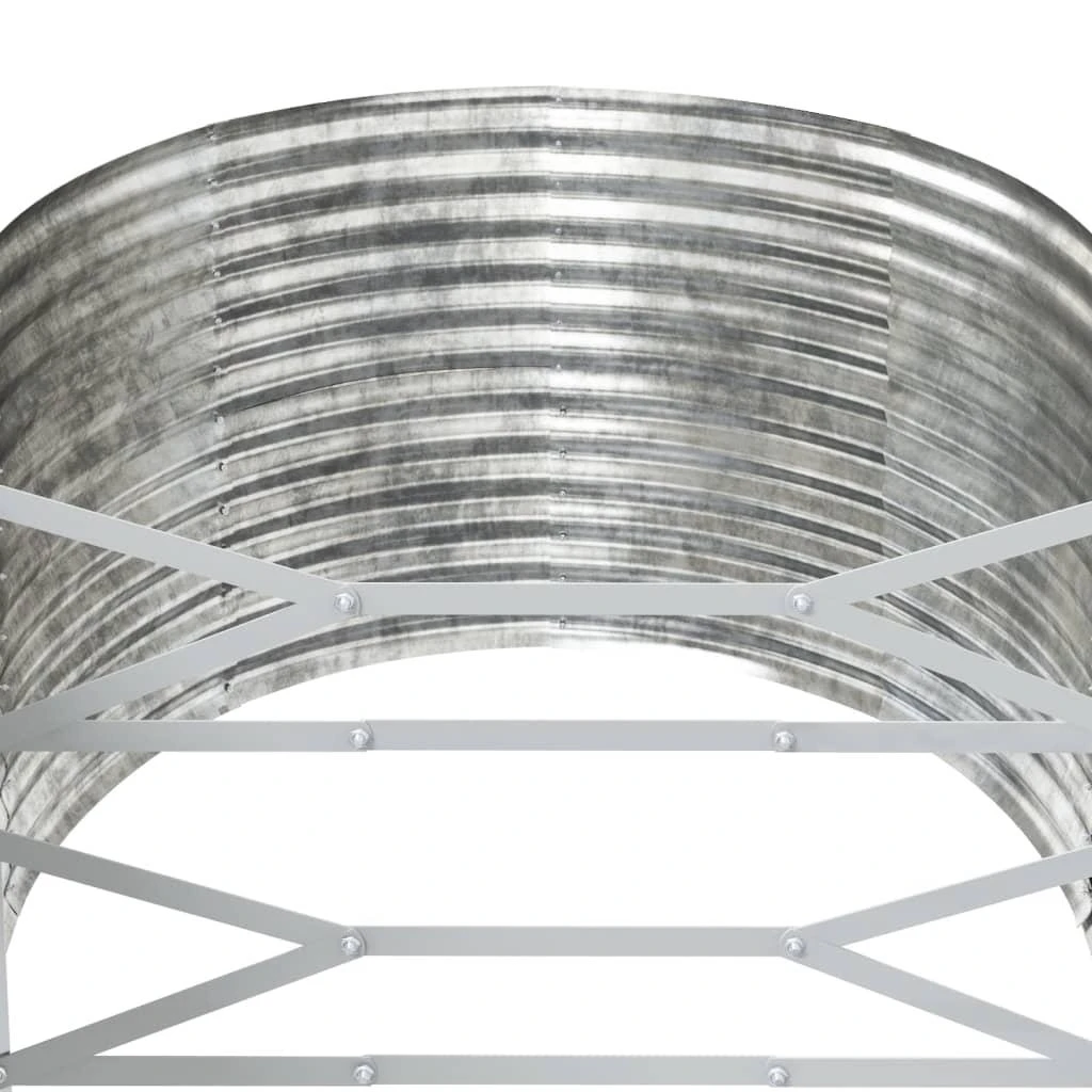Aukštas sodo lovelis, sidabrinis, 554x100x68cm, plienas