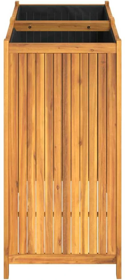 Sodo lovelis su įdėklu, 100x50x100cm, akacijos medienos masyvas