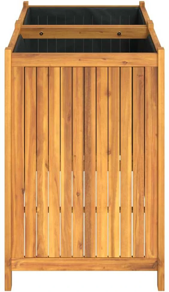 Sodo lovelis su įdėklu, 100x50x75cm, akacijos medienos masyvas