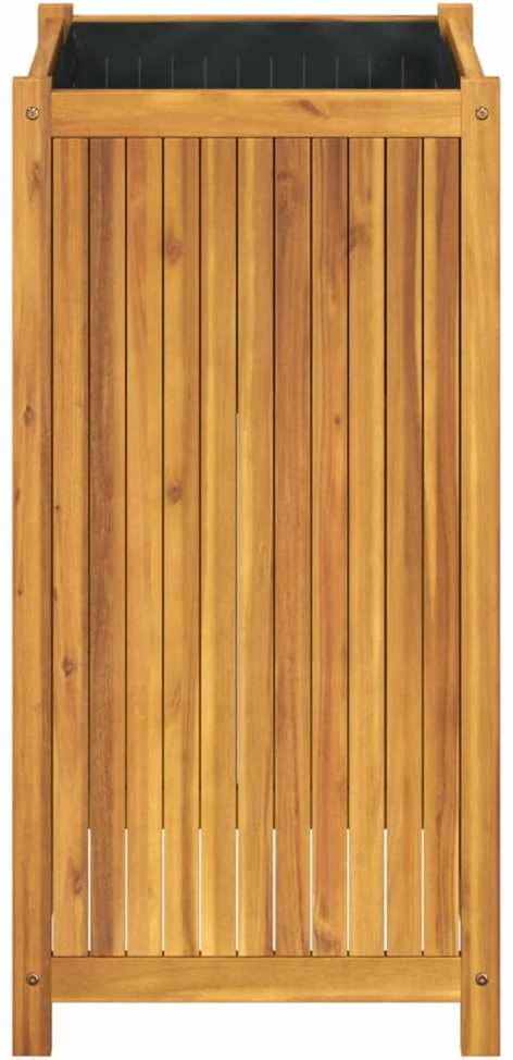 Sodo lovelis su įdėklu, 50x50x100cm, akacijos medienos masyvas