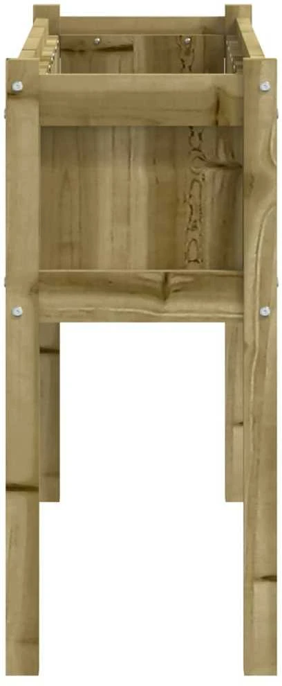 Sodo lovelis su kojelėmis, 110x31x70cm, impregnuota pušis