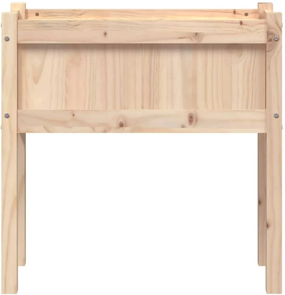 Sodo lovelis su kojelėmis, 70x31x70cm, pušies medienos masyvas