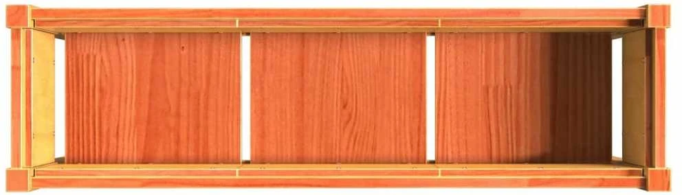 Sodo lovelis su kojelėmis, vaško rudas, 110x31x70cm, pušis