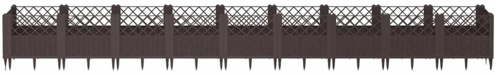 Sodo lovelis su kuoliukais, rudas, 363,5x43,5x43,5cm, PP