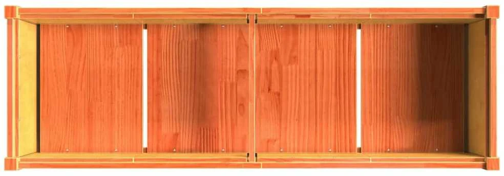 Sodo lovelis, vaško rudas, 150x50x70cm, pušies medienos masyvas