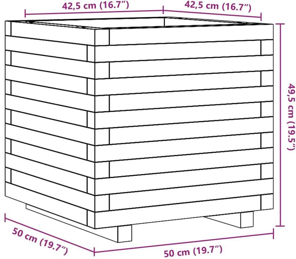 Sodo lovelis, vaško rudas, 50x50x49,5cm, pušies masyvas