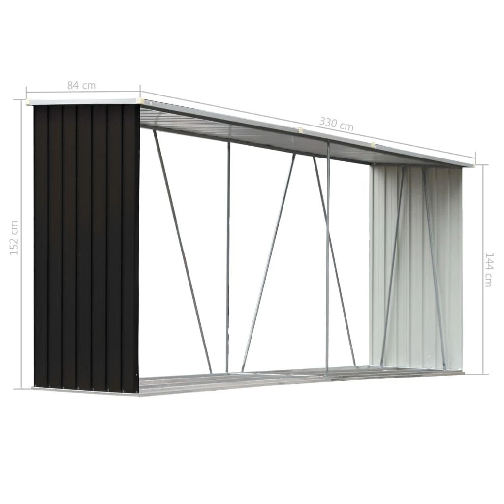 Sodo malkinė, antracito, 330x84x152cm, galvanizuotas plienas