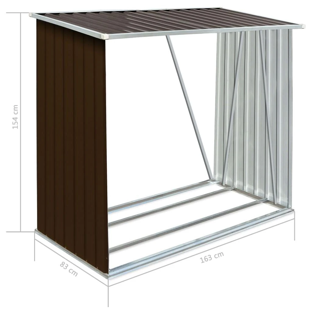 Sodo malkinė, ruda, 163x83x154cm, galvanizuotas plienas
