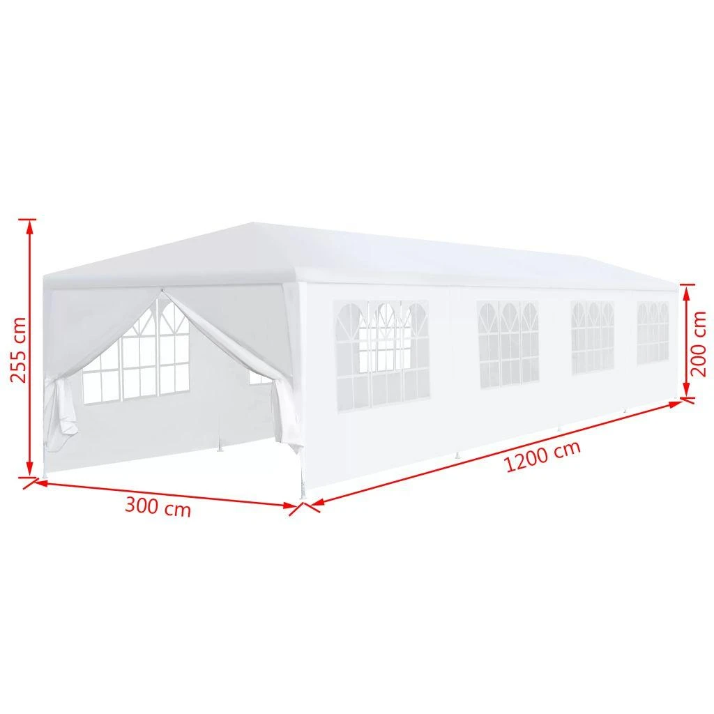 Sodo palapinė, 3x12m, balta