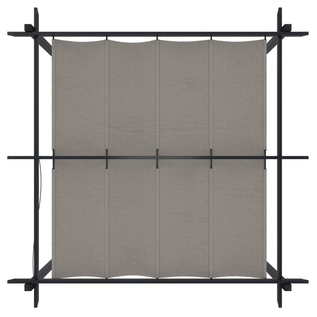 Sodo pavėsinė su įtraukiamu stogu, kreminės spalvos, 3x3m