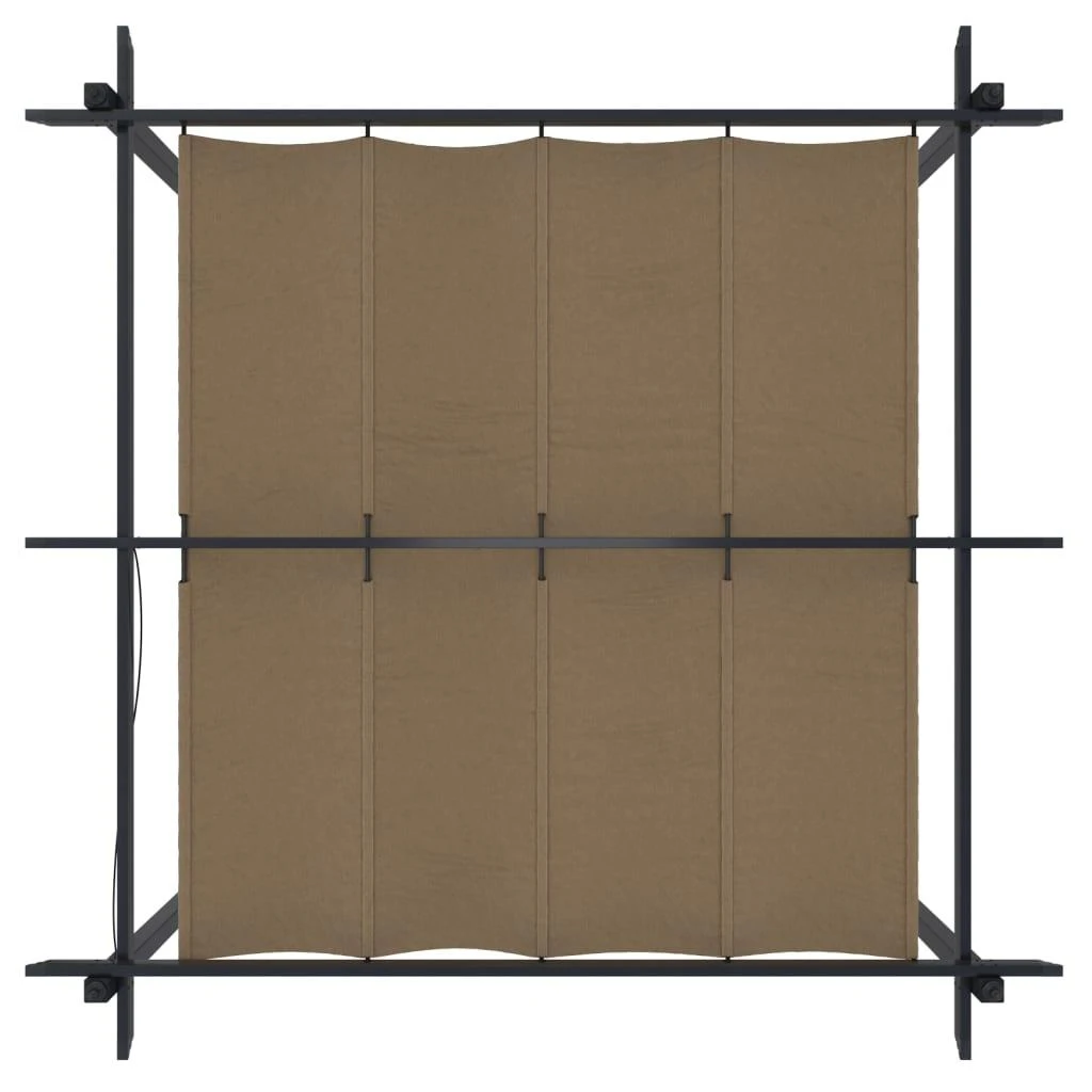 Sodo pavėsinė su įtraukiamu stogu, taupe spalvos, 3x3m