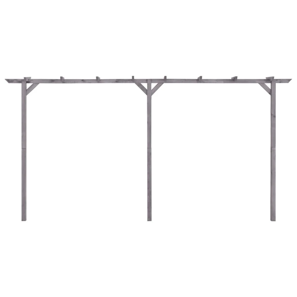 Sodo pergolė, pilkos spalvos, 400x40x205cm, impregnuota pušis