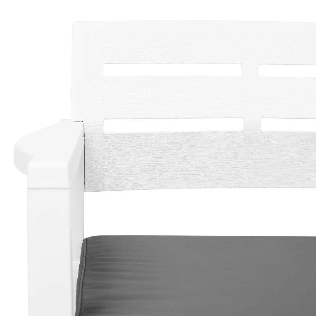 Lauko baldų komplektas Sodo poilsio baldų komplektas, 3 dalių, baltas, plastikas