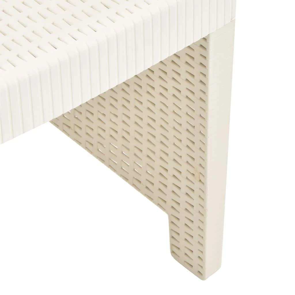 Lauko baldų komplektas Sodo poilsio baldų komplektas, 3 dalių, baltas, plastikas