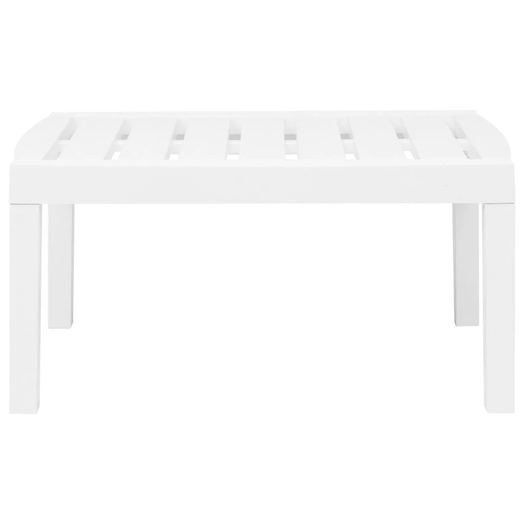 Lauko baldų komplektas Sodo poilsio baldų komplektas, 3 dalių, baltas, plastikas