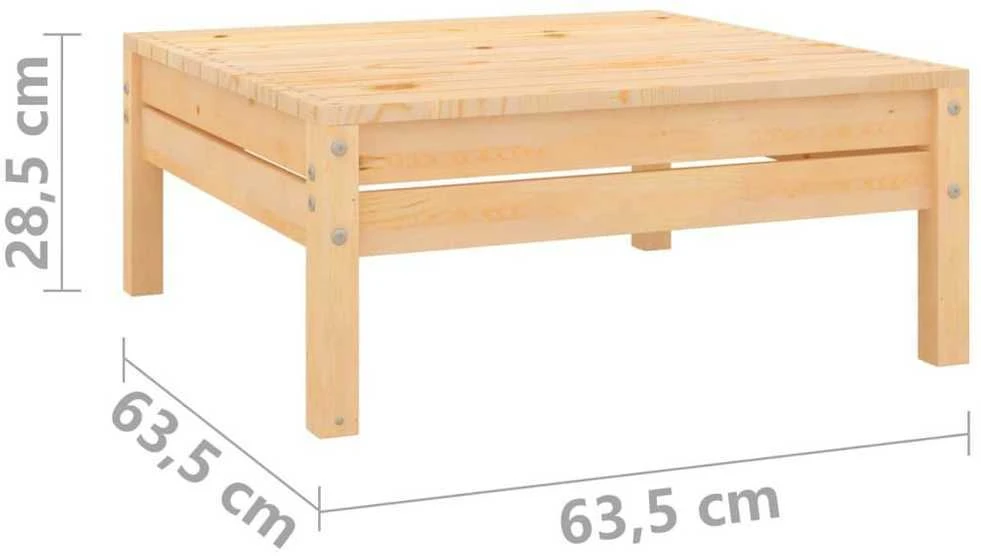 Lauko baldų komplektas Sodo poilsio baldų komplektas, 8 dalių, pušies medienos masyvas