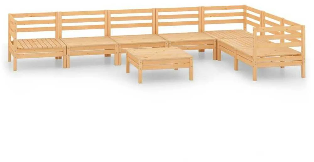 Lauko baldų komplektas Sodo poilsio baldų komplektas, 8 dalių, pušies medienos masyvas