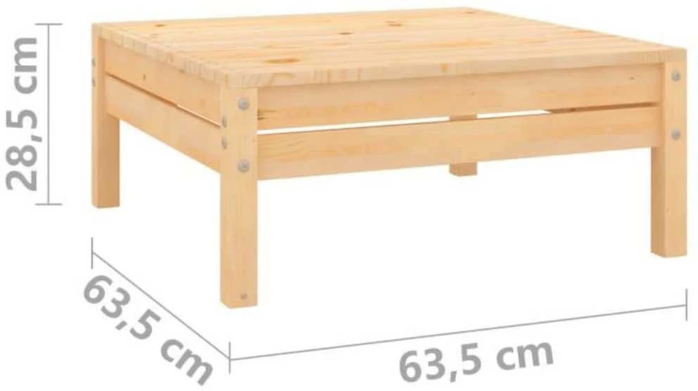 Lauko baldų komplektas Sodo poilsio baldų komplektas, 8 dalių, pušies medienos masyvas