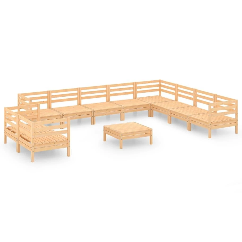 Lauko baldų komplektas Sodo poilsio baldų komplektas, 11 dalių, pušies masyvas