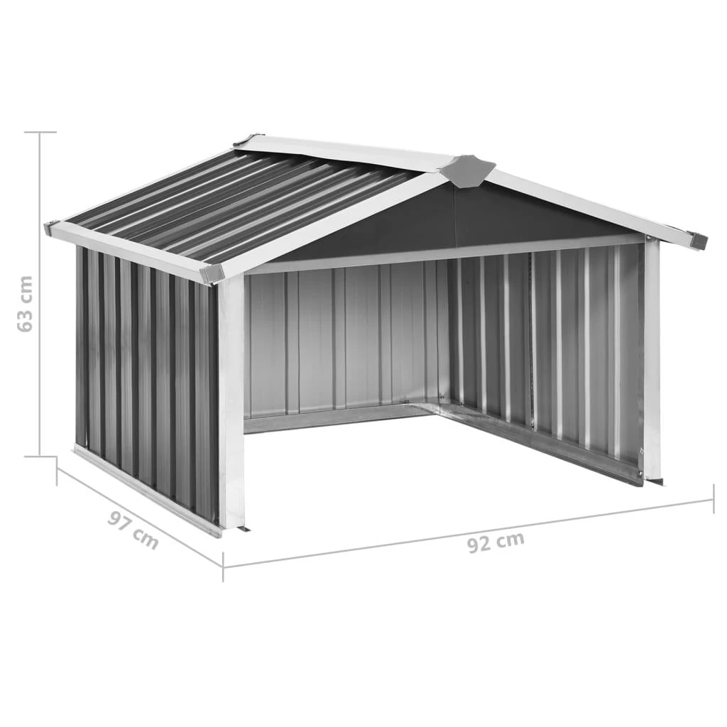 Sodo roboto vejapjovės garažas, antracito, 92x97x63cm, plienas
